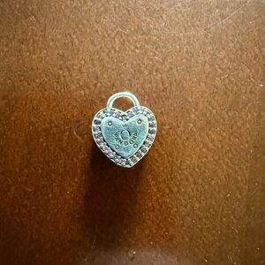 Pandora Heart Lock Charm with Pink CZs